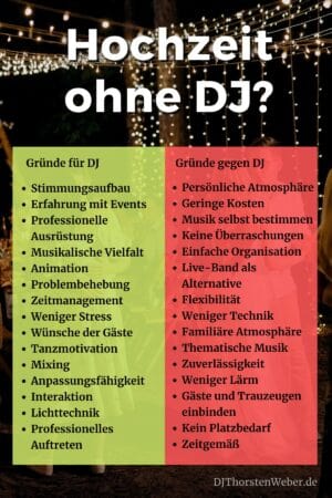 Hochzeit Ohne DJ: 15 Gründe Pro & Contra